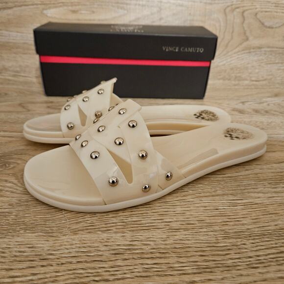 Vince Camuto Jelly Slide Sandals Emelon Creamy White Womens Size 9M Slip-On - Picture 9 of 9
